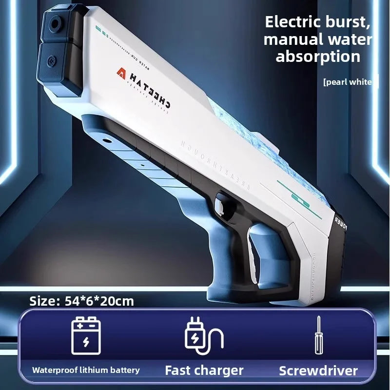 Pistolet à eau électrique LED, tir automatique – CLEVI Paris