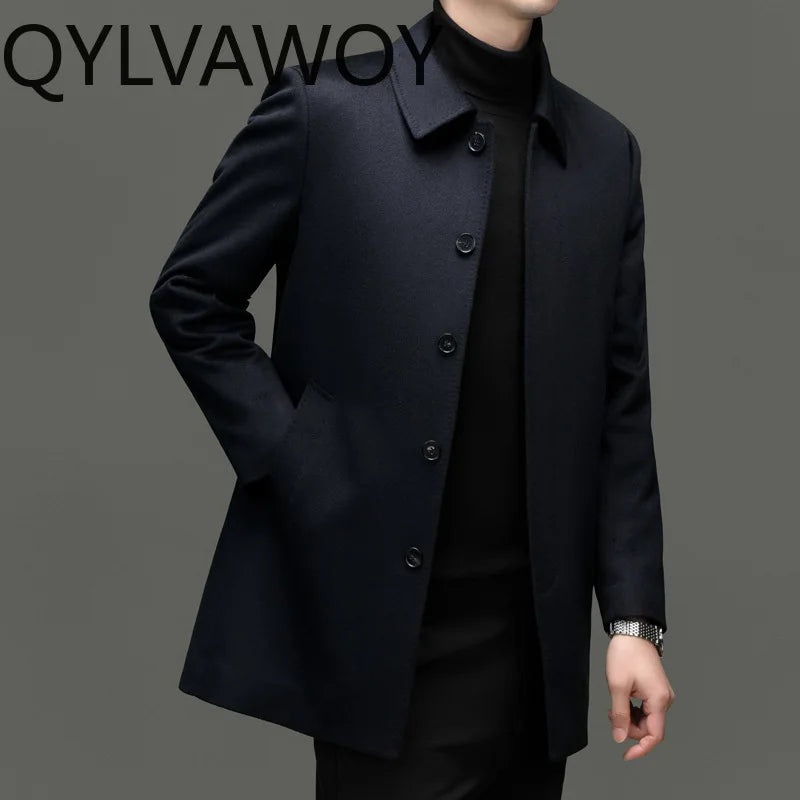 Manteau homme bleu marine à doublure amovible – CLEVI Paris