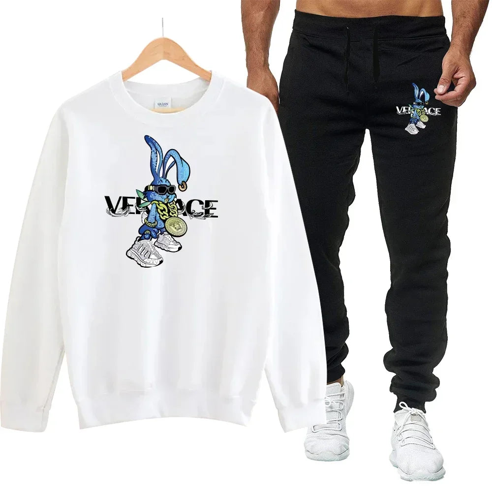 Ensemble Sweatshirt Homme Col Rond Imprimé Style Casual Sport – CLEVI Paris