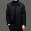 Manteau homme en cachemire bleu marine – CLEVI Paris