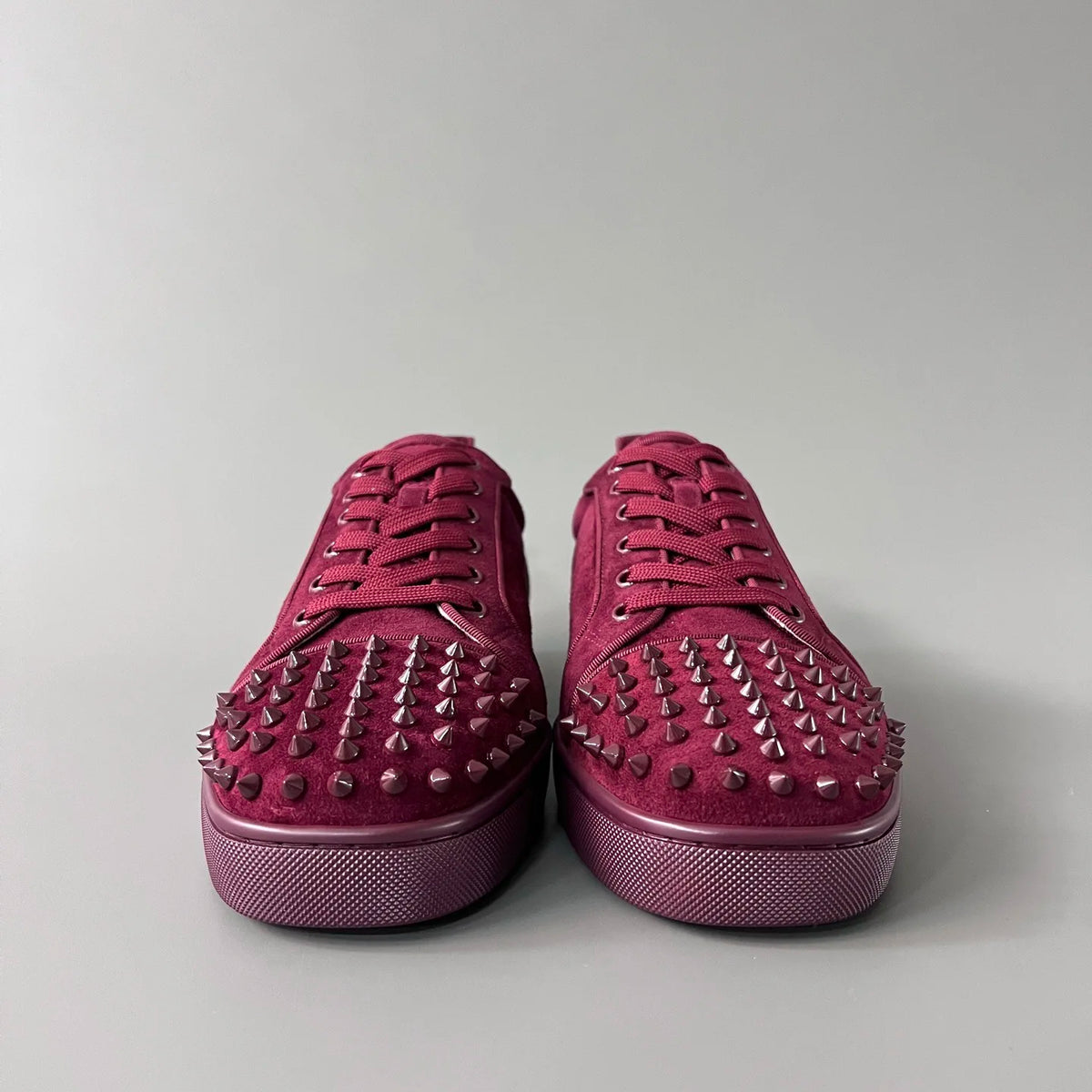 Sneakers Basses Cuir Suède Rouge Bordeaux Rivets Homme – CLEVI Paris