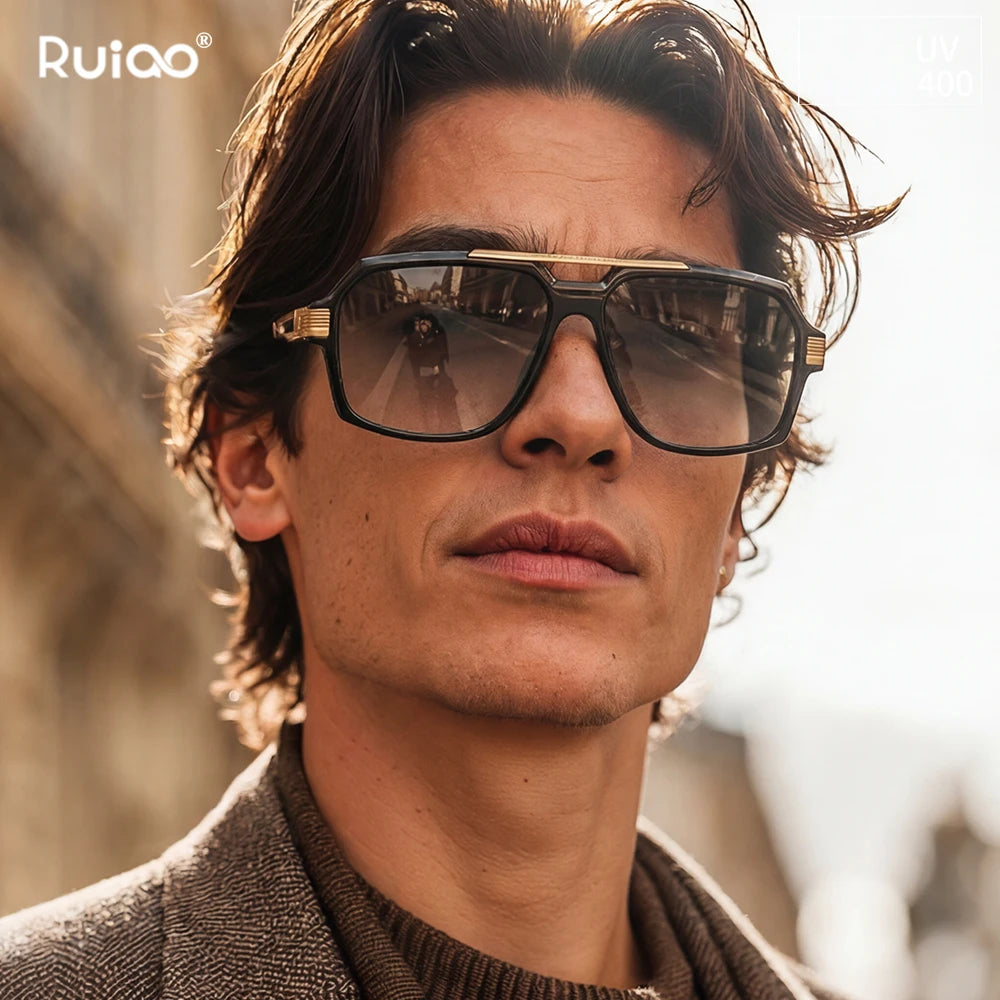 Lunettes de Soleil Aviateur Double Pont Polycarbonate Dégradé UV400 Unisexe – CLEVI Paris