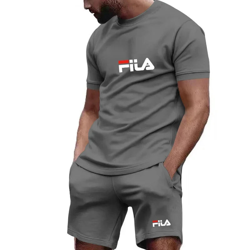 Ensemble Homme Jogging Outdoor T-Shirt Séchage Rapide + Short Sport Poches – CLEVI Paris