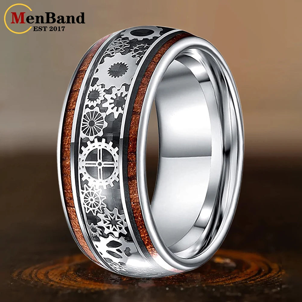 Bague unisexe en tungstène, finition bombée 10 mm – CLEVI Paris