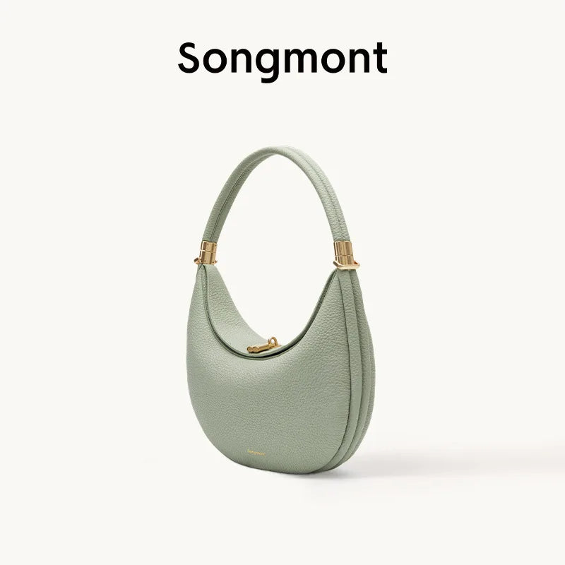 Sac Croissant Cuir Vache Pleine Fleur Grande Capacité Femme – CLEVI Paris