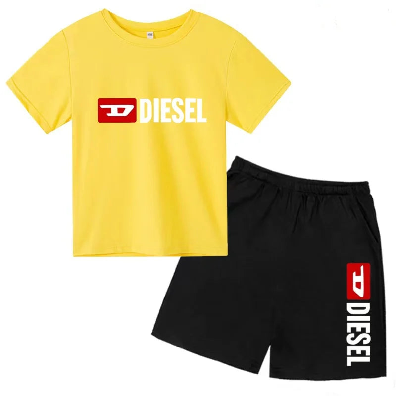 Ensemble enfant T-shirt à lettres et short – CLEVI Paris