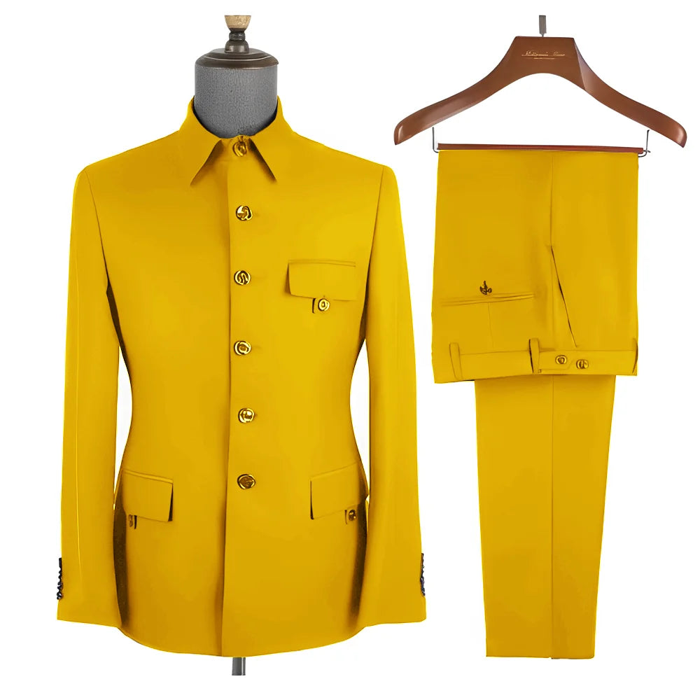 Costume homme 2 pièces, col montant – CLEVI Paris