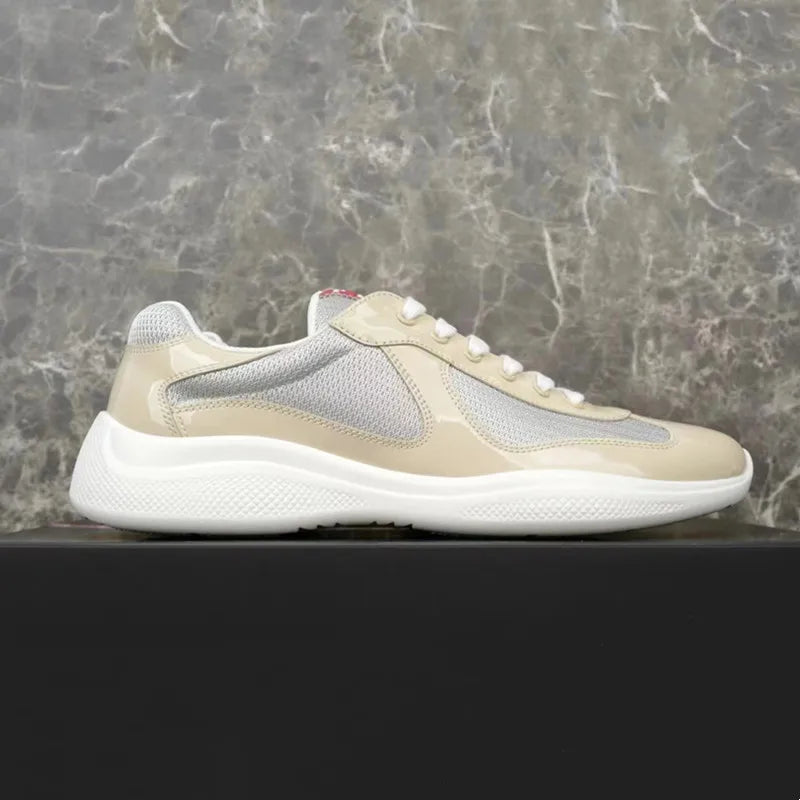 Sneakers Basses en Cuir et Maille Mixte – CLEVI Paris
