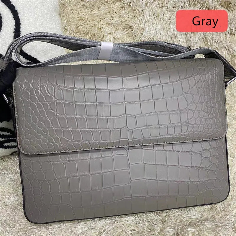 Besace Cuir Crocodile Homme Bandoulière – CLEVI Paris