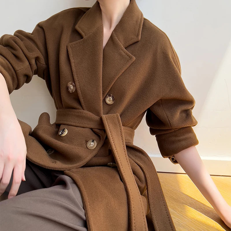 Manteau long femme laine et cachemire – CLEVI Paris