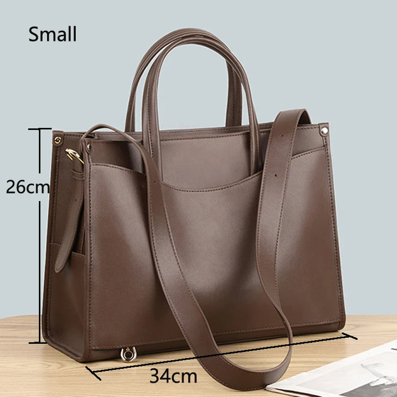 Sac Fourre-Tout Femme Cuir Véritable Bandoulière 2 Tailles – CLEVI Paris
