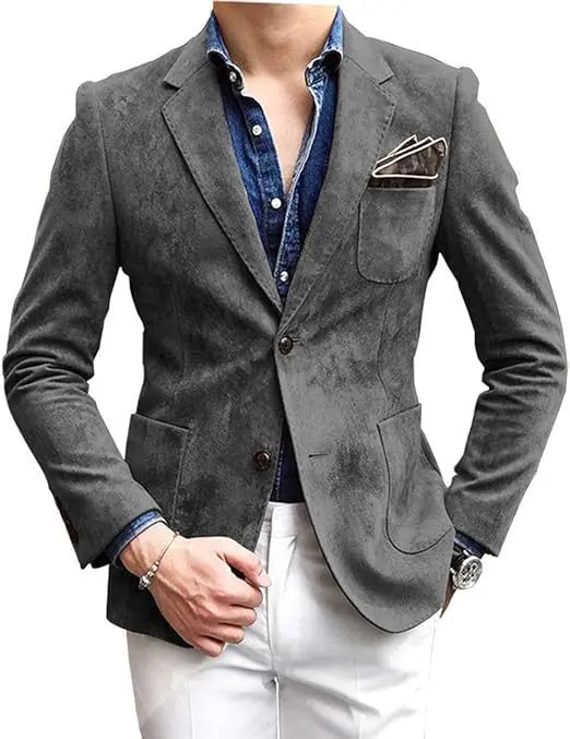 Blazer homme ajusté à deux boutons – CLEVI Paris
