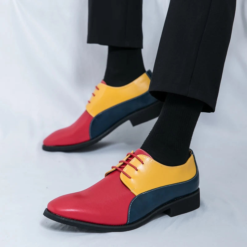 Chaussures Casual Homme Cuir Lacets Multicolore – CLEVI Paris