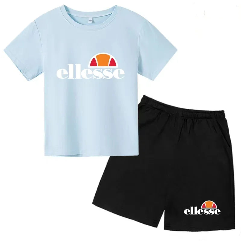 Ensemble enfant imprimé T-shirt et short – CLEVI Paris