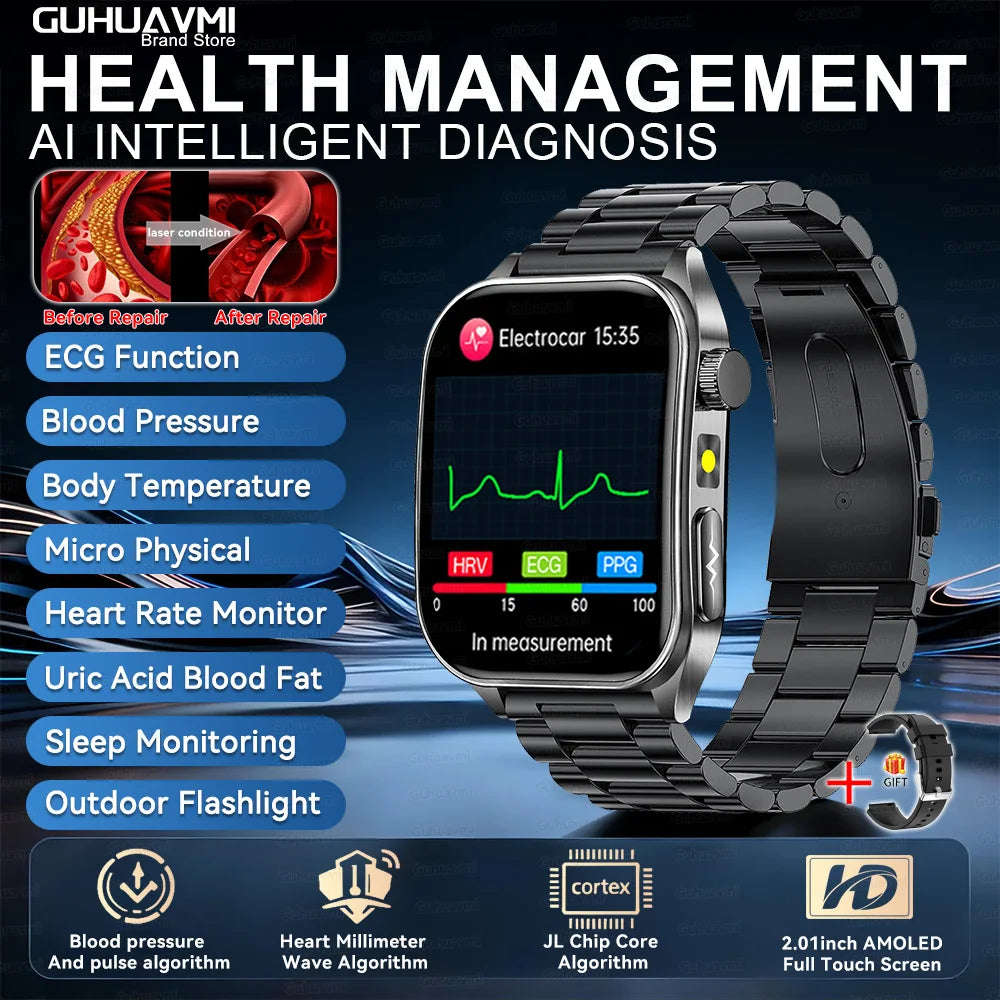 Montre GUHUAVMI E810 AMOLED 1,95″ – CLEVI Paris