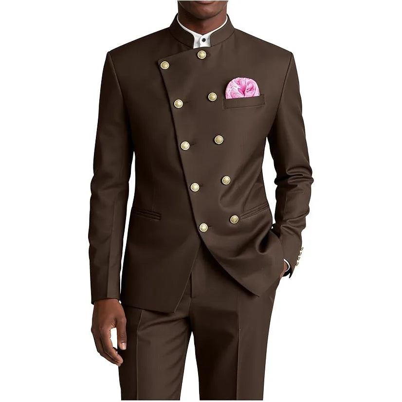 Costume Homme 2 Pièces Col Mandarin – CLEVI Paris