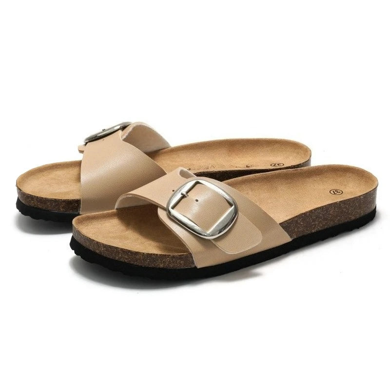 Sandales femme plates sans plateforme – CLEVI Paris