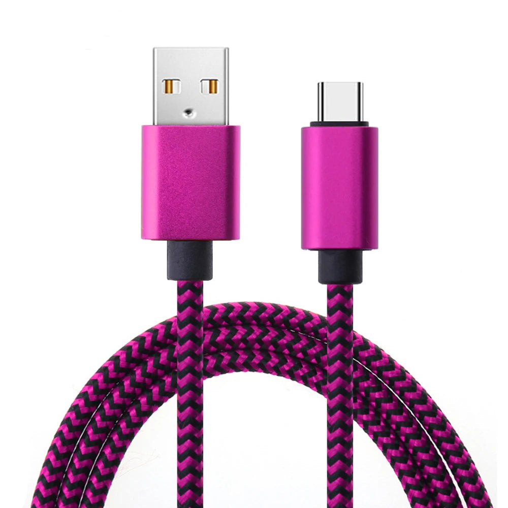 Câble USB-C Nylon Tressé 2,4A Charge Rapide 1m 2m 3m – CLEVI Paris