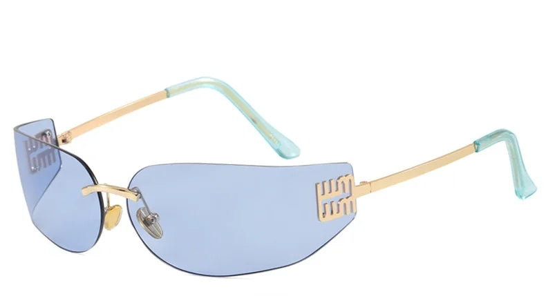 Lunettes de soleil femme sans monture Y2K – CLEVI Paris