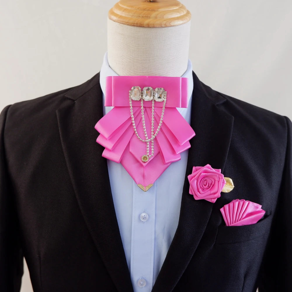 Ensemble nœud papillon 3 pièces, broche et fleurs – CLEVI Paris