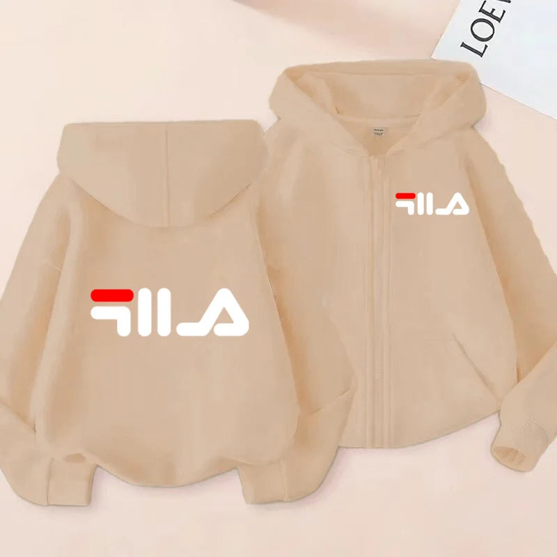 Sweat enfant zippé à capuche unisexe – CLEVI Paris