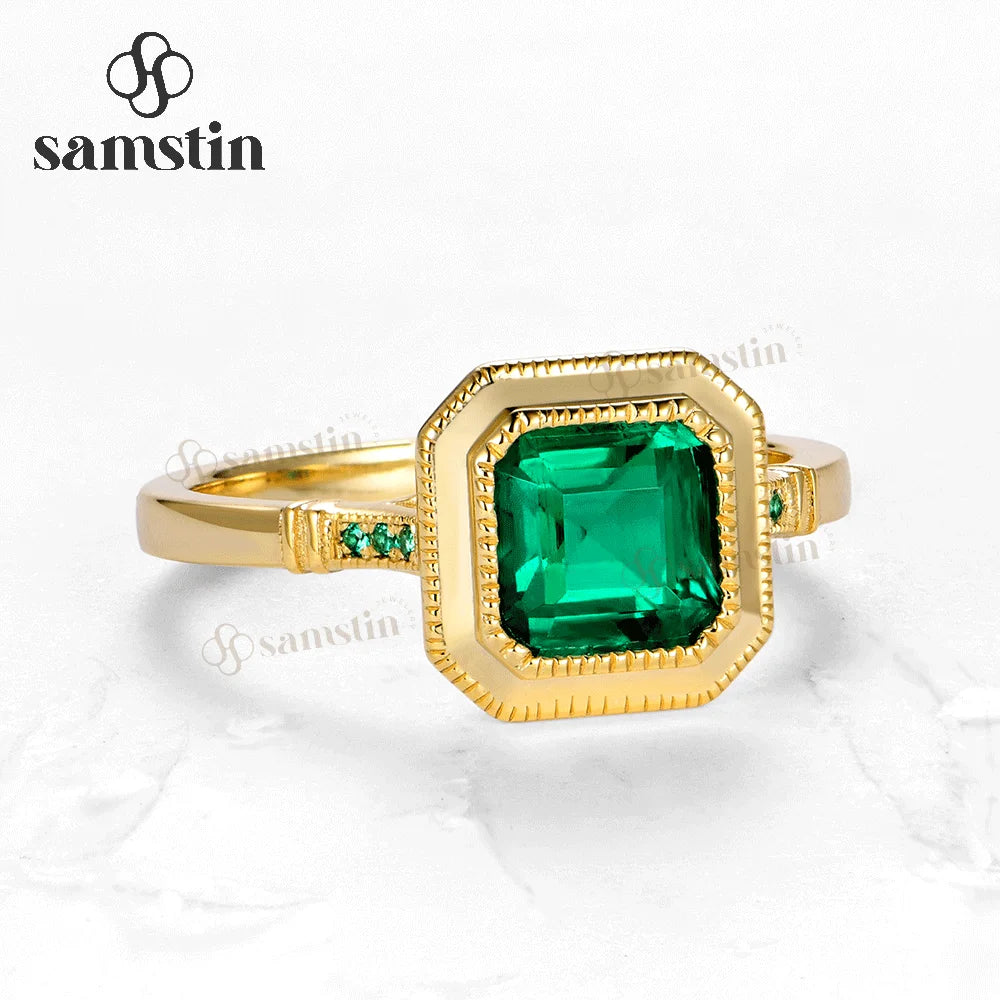 Bague émeraude de laboratoire Asscher – CLEVI Paris