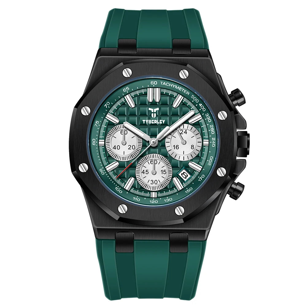 Montre Quartz Chronographe TYBERLEY Homme Silicone Grille – CLEVI Paris