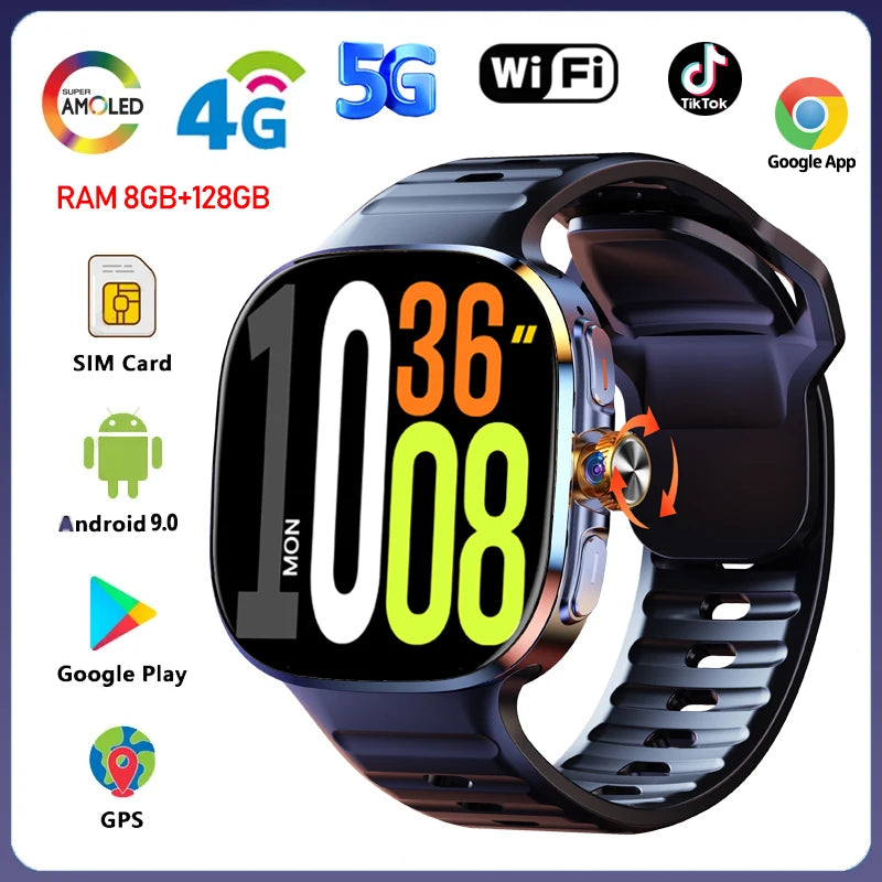 Montre Connectée 4G Android 5 Jours Caméra 13MP – CLEVI Paris
