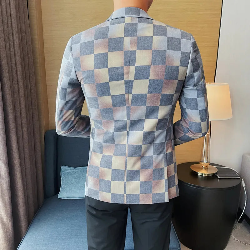 Blazer homme à carreaux – CLEVI Paris