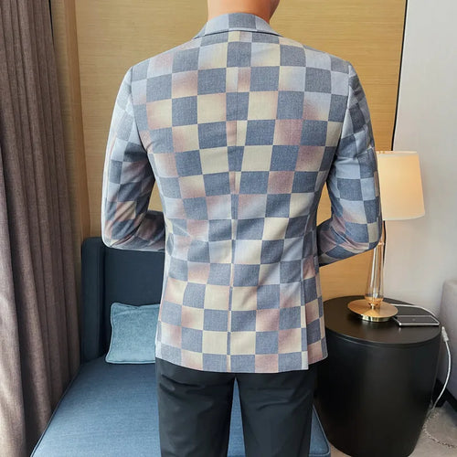 Blazer homme à carreaux – CLEVI Paris