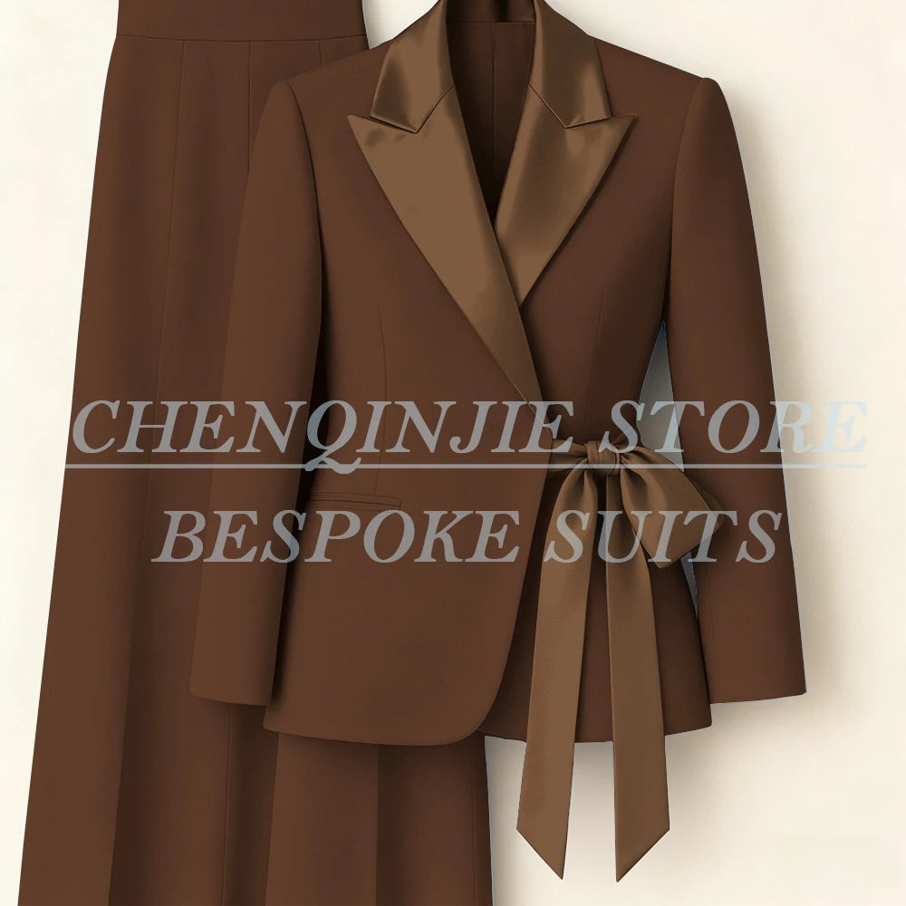 Tailleur femme blazer et pantalon large – CLEVI Paris