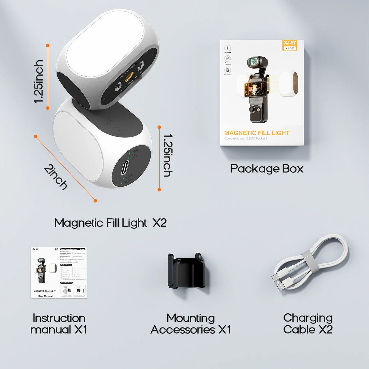 Kit 2 lampes LED magnétiques Pocket 3 – CLEVI Paris