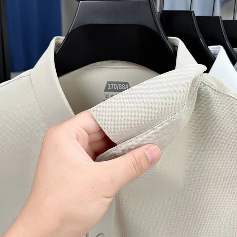 Polo Homme Sans Coutures Séchage Rapide Nylon-Spandex Col Renforcé 12 Couleurs M-4XL – CLEVI Paris