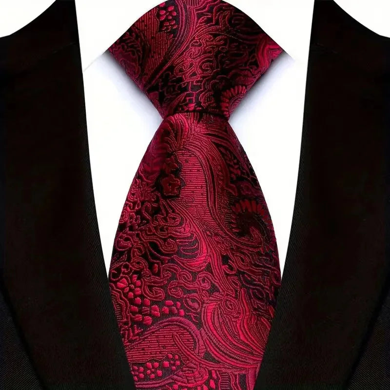Cravate homme motif cachemire en polyester – CLEVI Paris