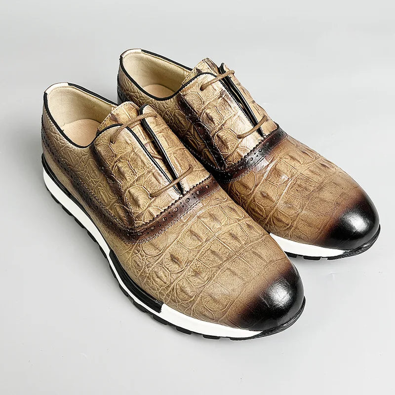 Sneakers en cuir à lacets pour homme – CLEVI Paris