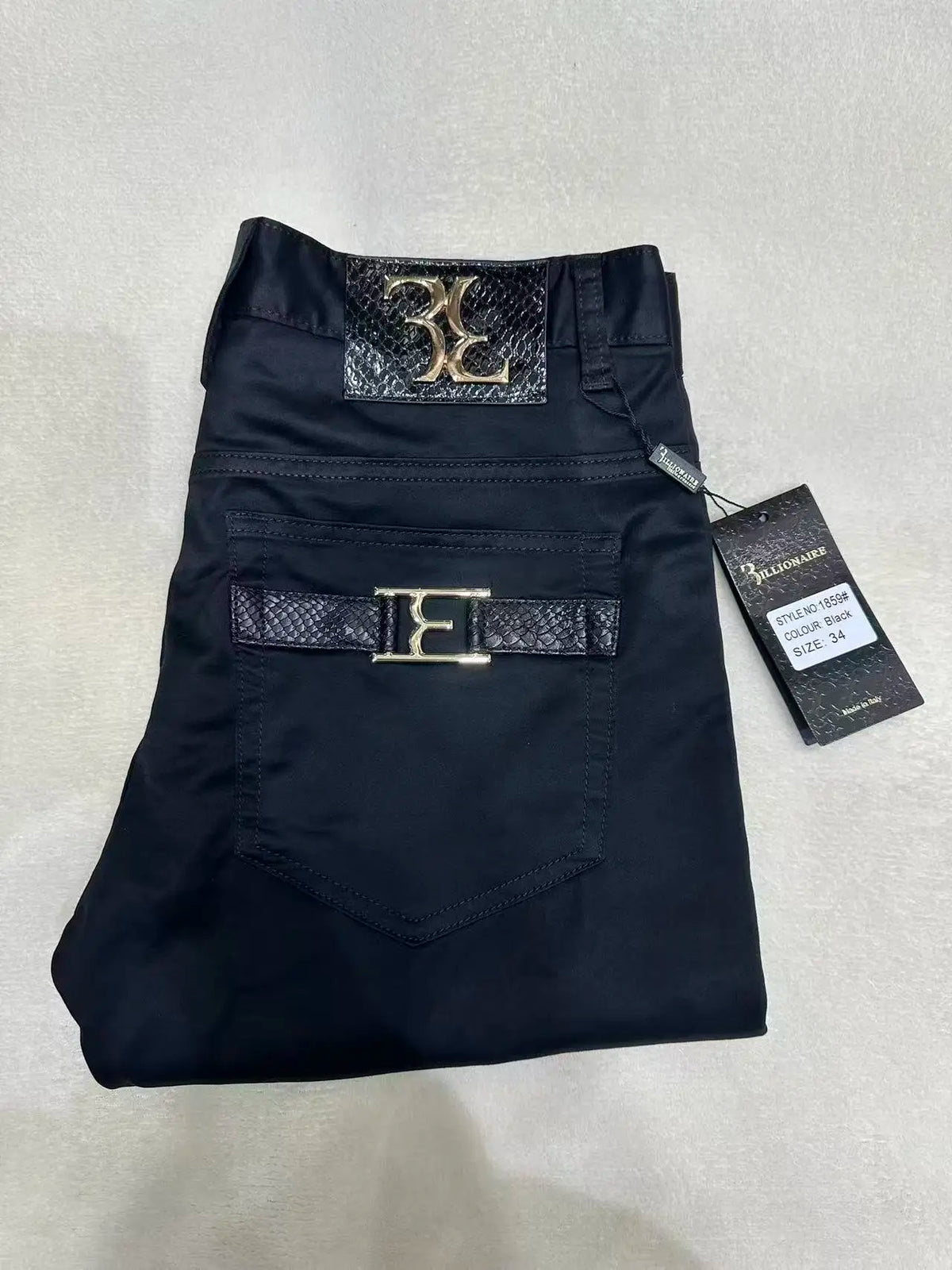 Jean Homme Slim Stretch Brodé Fermeture Zip Casual 4 Saisons Tailles 34-42 – CLEVI Paris