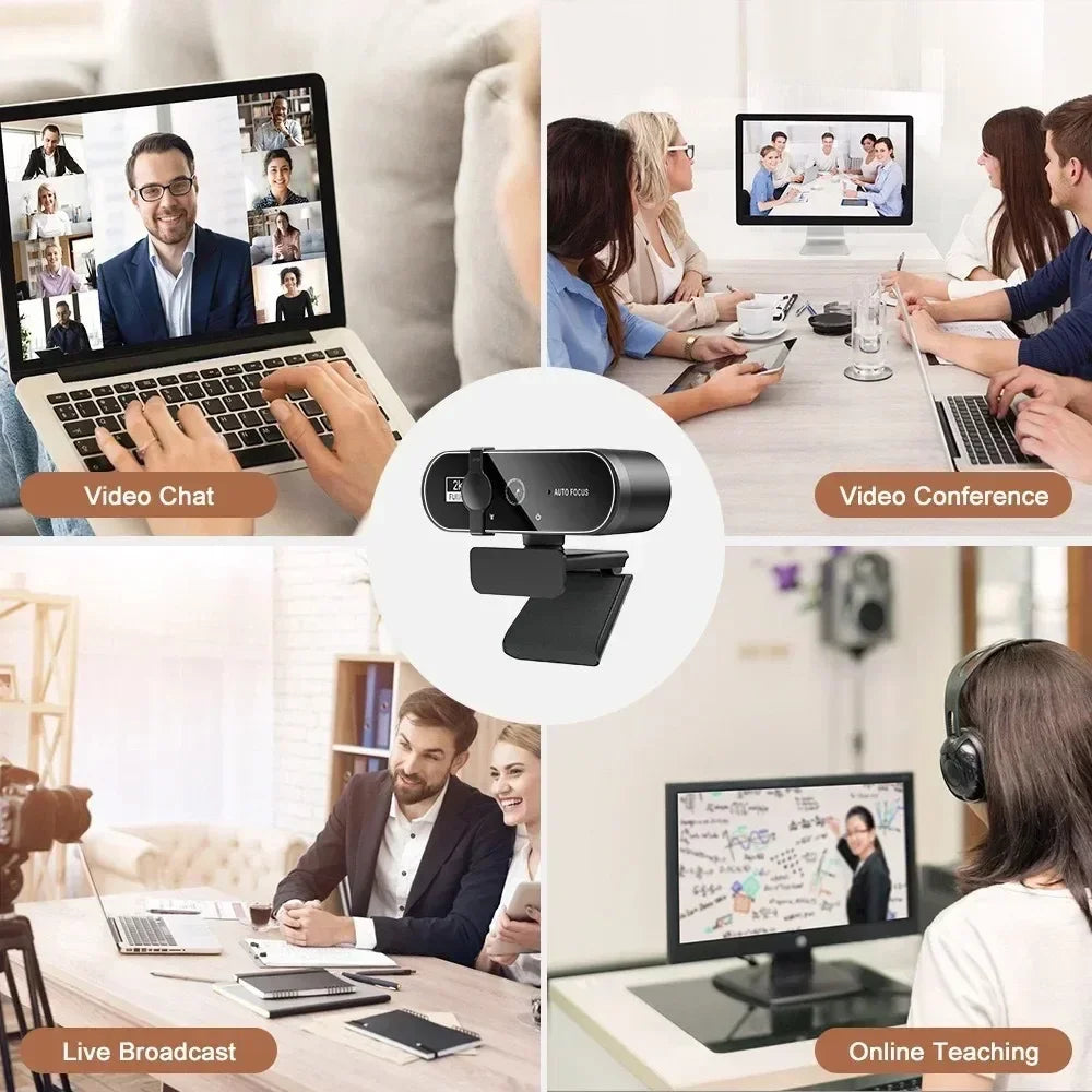Webcam 4K 2K 1080P Autofocus Micro Intégré USB PC Mac PS5 Streaming – CLEVI Paris