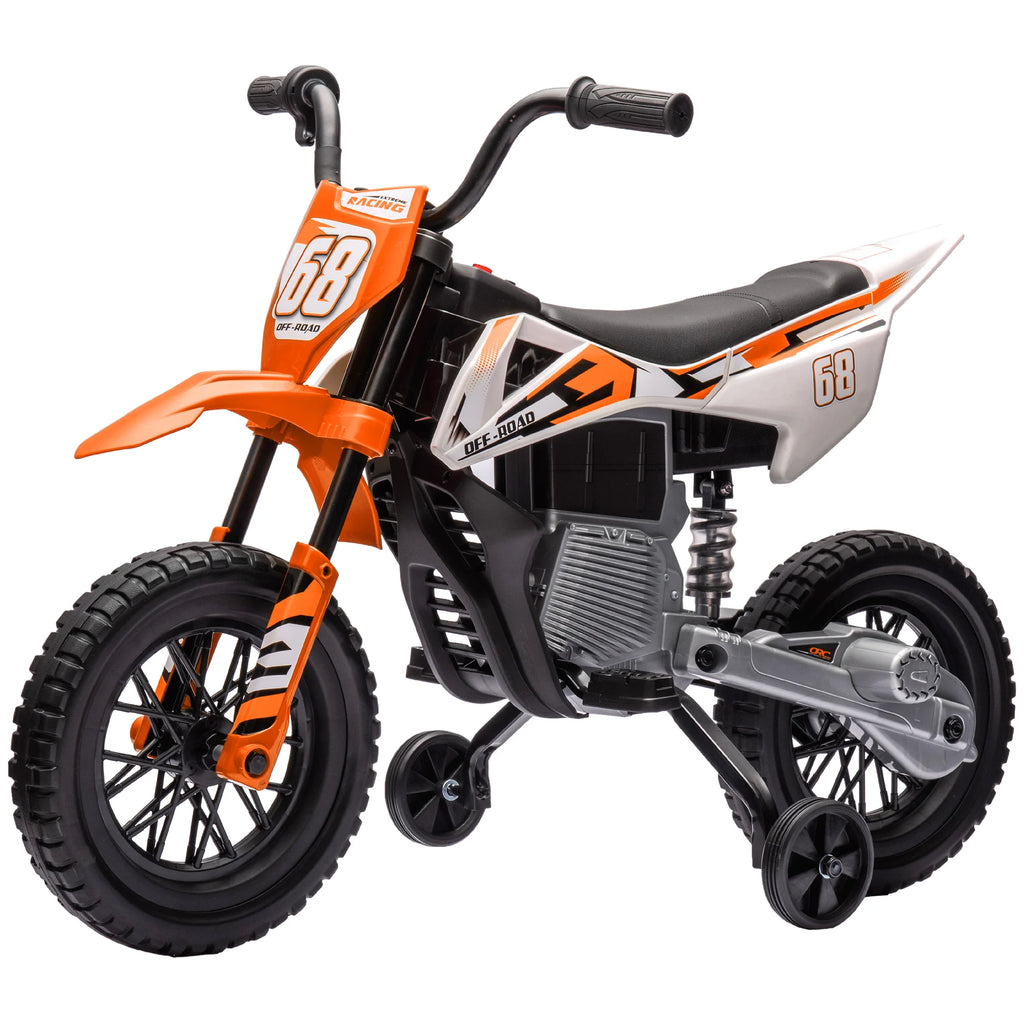 Moto électrique enfant 12 V orange – CLEVI Paris