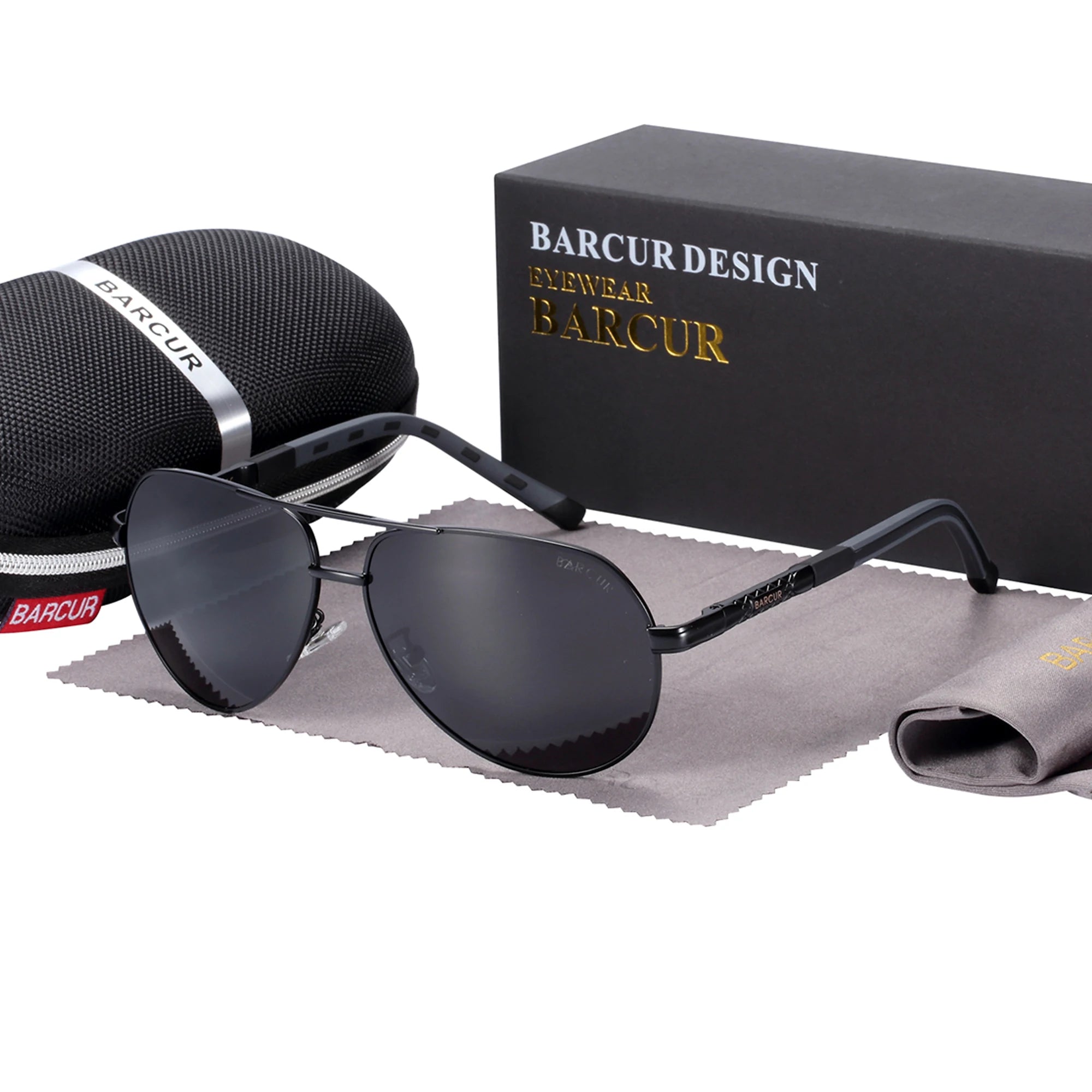 Lunettes de Soleil Aviateur Polarisées HD Homme – Monture Acier Inoxydable Verres TAC Miroir Anti-Reflets UV400 – CLEVI Paris