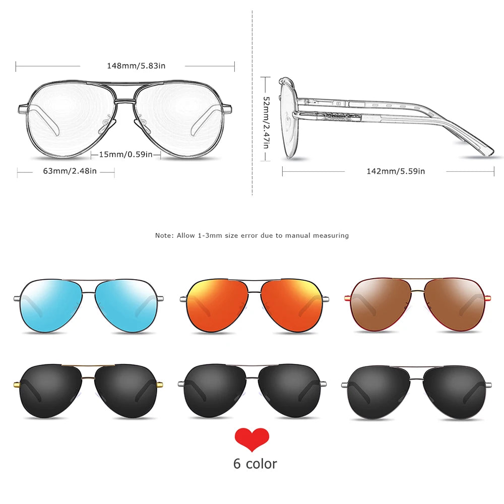 Lunettes de Soleil Polarisées Ovales Homme Femme – Monture Acier Inoxydable Verres TAC Anti-Reflets UV400 – CLEVI Paris